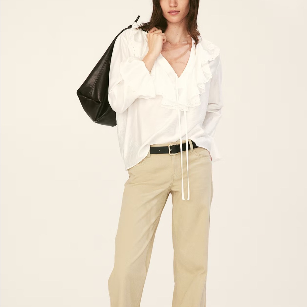 NEW! Women's Wide Leg Khaki Twill Pants